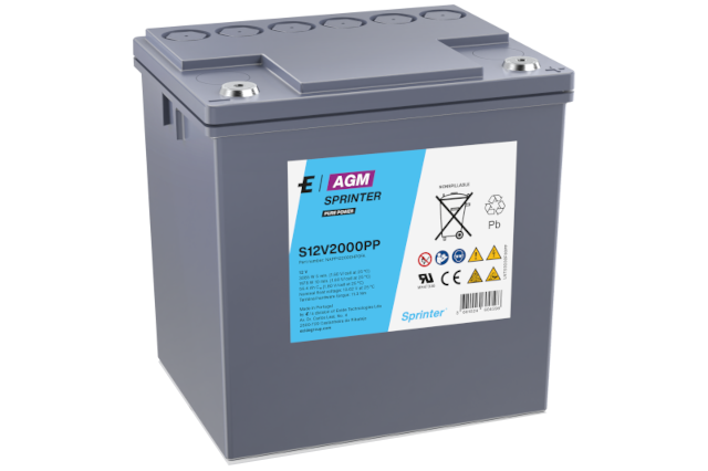 exide;sprinter,12v2000pp;eurobat;vrla;akü;battery