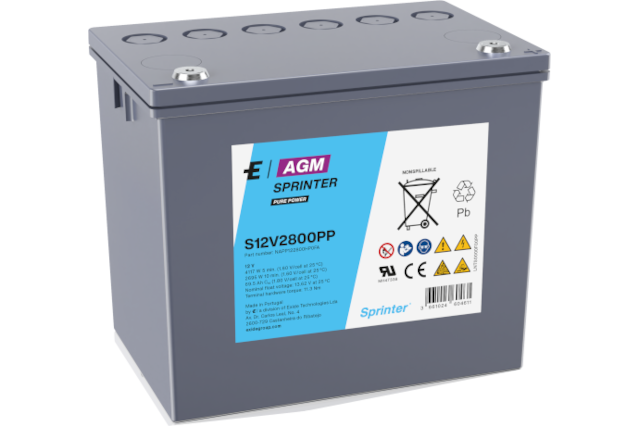 exide;sprinter,s12v2800pp,eurobat,vrla,akü,battery,xp12v2500