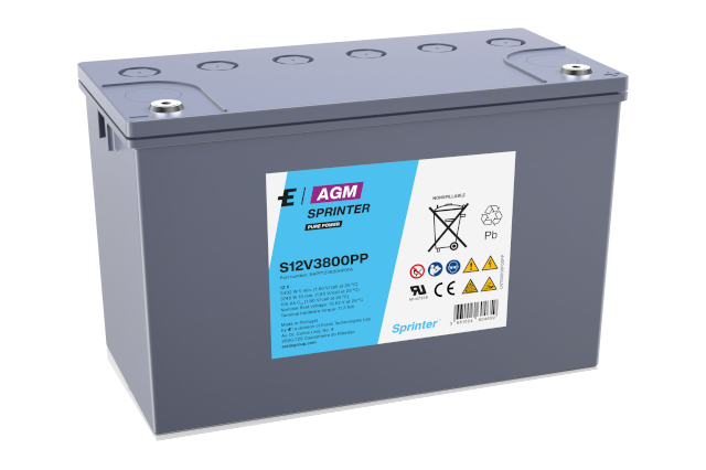 exide;sprinter,s12v3800pp,eurobat,vrla,akü,battery,xp12v3400