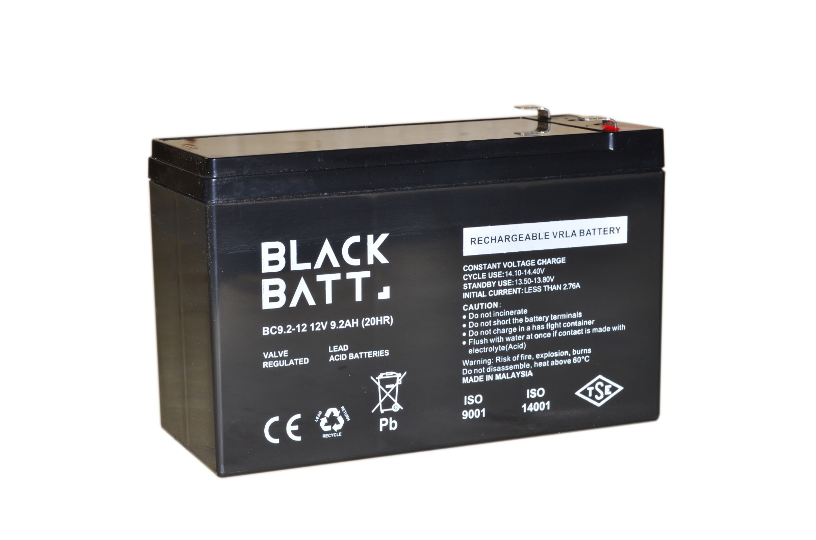 bc129.2ah;blackbatt;vrla;akü;battery